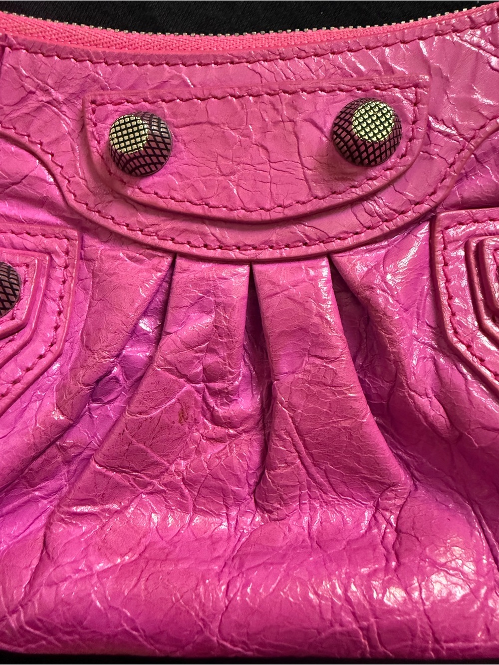 Authentic Balenciaga Le Cagole Mini Pink Leather Shoulder Bag Y2K - Picture 2 of 4
